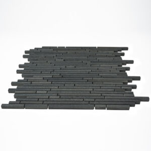 Vulcan Black Random Strips Honed Mosaic Tile - Image 3