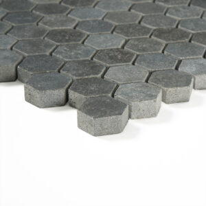 Vulcan Black 1 inch Hexagon Honed Mosaic Tile - Image 4