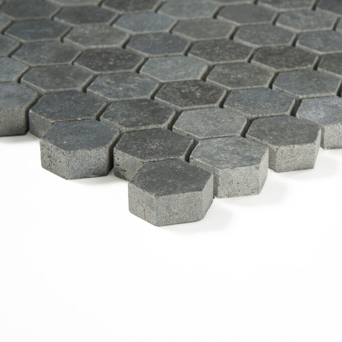 Vulcan Black 1 inch Hexagon Honed Mosaic Tile - Image 4