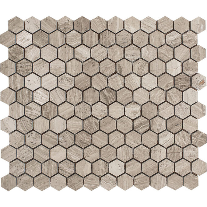 Slatewood Marble 1" x 1" Honeycomb Polished Mosaic Tile