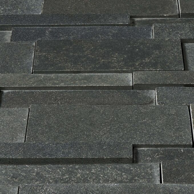 Vulcan Black 3D Honed Mosaic Tile - Image 5