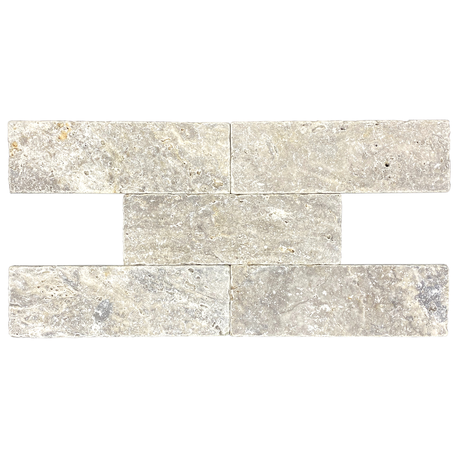 Argento Travertine 3″ x 9″ Tumbled Tile
