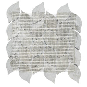 Calacatta Marble Leaf Honed Mosiac Tile - Image 5