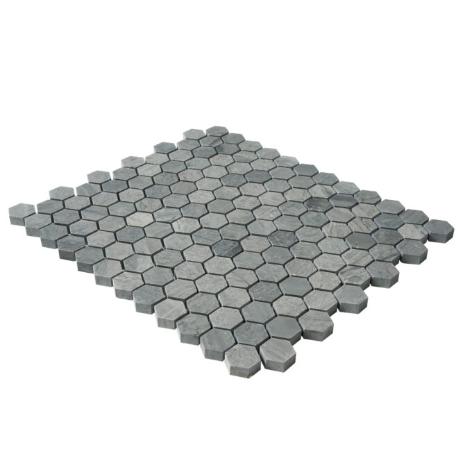 Marinewood Marble 1" x 1" Honeycomb Honed Mosaic Tile - Image 3