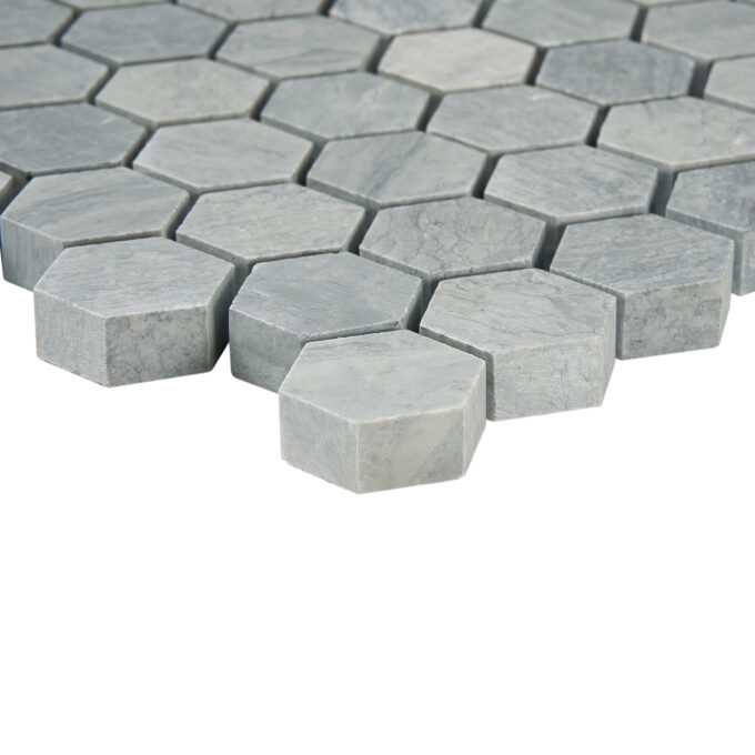 Marinewood Marble 1" x 1" Honeycomb Honed Mosaic Tile - Image 4