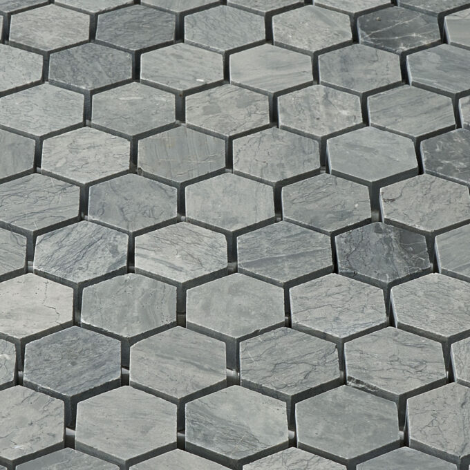 Marinewood Marble 1" x 1" Honeycomb Honed Mosaic Tile - Image 5