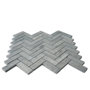 Marinewood Marble 1" x 3" Herringbone Honed Mosaic Tile - Image 2