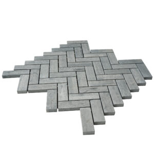 Marinewood Marble 1" x 3" Herringbone Honed Mosaic Tile - Image 3