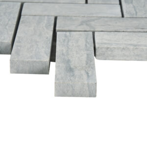 Marinewood Marble 1" x 3" Herringbone Honed Mosaic Tile - Image 4
