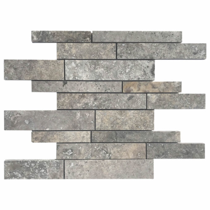 Argento Travertine Atrium Mosaic Tile