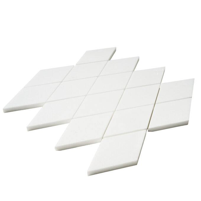 Thassos Marble 3" x 5.5" Harlequin Polished Mosaic Tile - Image 3