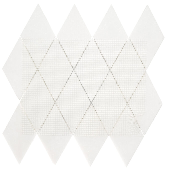 Thassos Marble 3" x 5.5" Harlequin Polished Mosaic Tile - Image 6