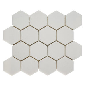 Thassos Marble 3" x 3" Honeycomb Polished Mosaic Tile