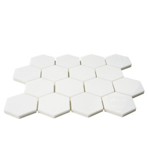 Thassos Marble 3" x 3" Honeycomb Polished Mosaic Tile - Image 2