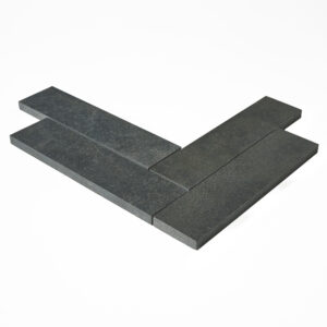 Vulcan Black 2" x 8" Herringbone Honed Mosaic Tile - Image 3