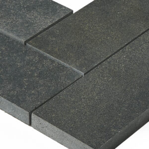 Vulcan Black 2" x 8" Herringbone Honed Mosaic Tile - Image 2