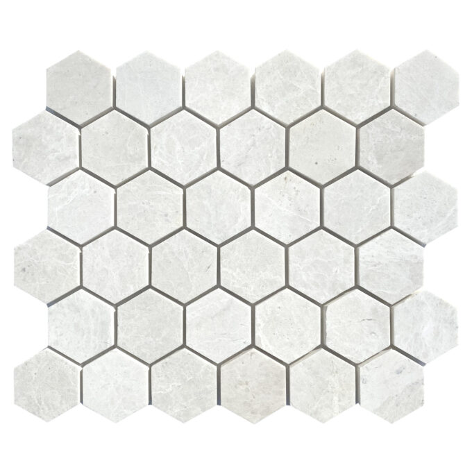 Creamy Marble 2" x 2" Honeycomb Honed Mosaic Tile
