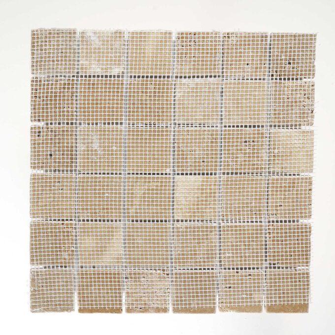 Tuscany Brown Travertine 2" x 2" Tumbled Mosaic Tile - Image 6