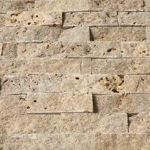 Tuscany Brown Travertine 1" x 2" Split Face Mosaic Tile - Image 5