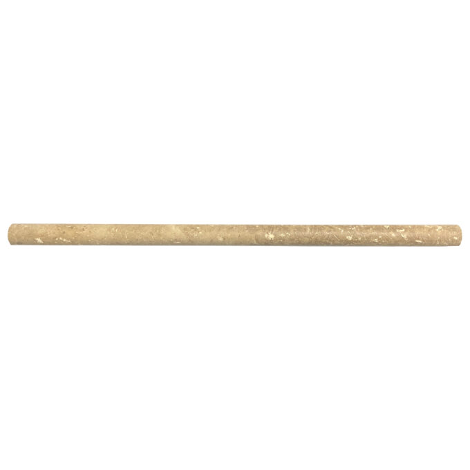 Tuscany Brown Travertine 0.63" x 12" Honed Pencil Liner