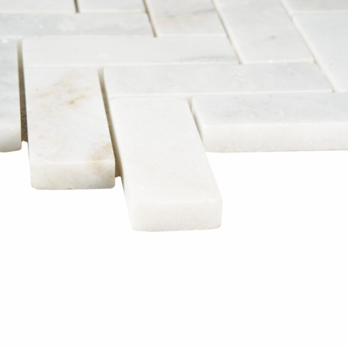 Royal Umbra Marble 1" x 3" Herringbone Polished Mosaic Tile - Image 5