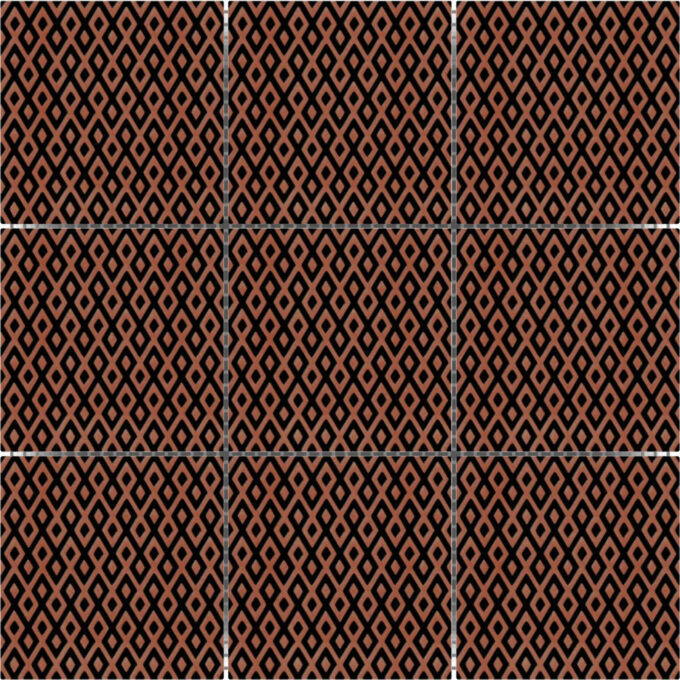 Elemental 4" x 4" Oil Rubbed Bronze Metal Mosaic Tile