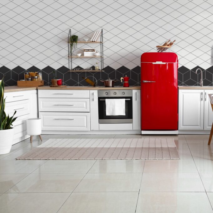 Flow 7.5" x 13" Harlequin White Matte Porcelain Tile - Image 2