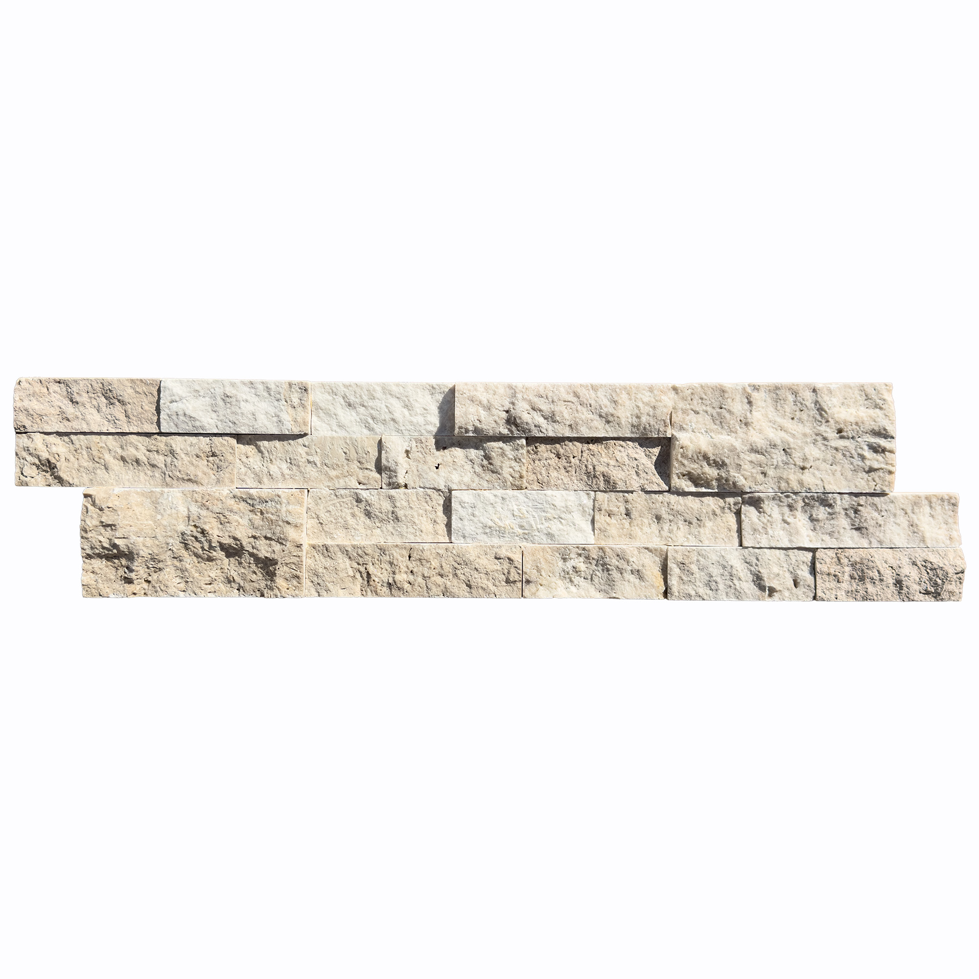 Renata Travertine 6″ x 24″ Split Face Ledger Panel Mosaic Tile