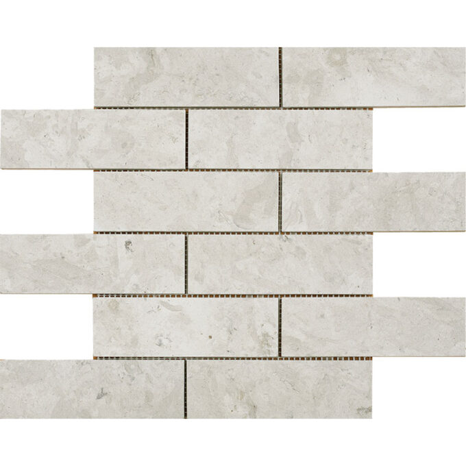 Forest Sage 2" x 6" Brick Mosaic Tile - Polished