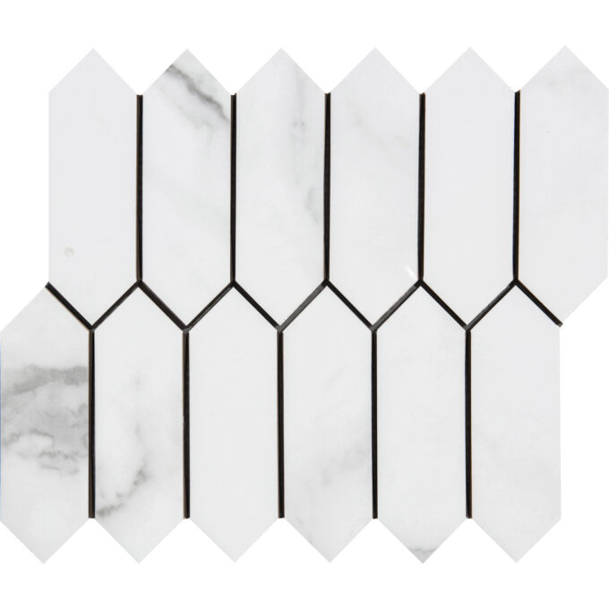 Regal Rectified Porcelain Picket Polished Mosaic Tile